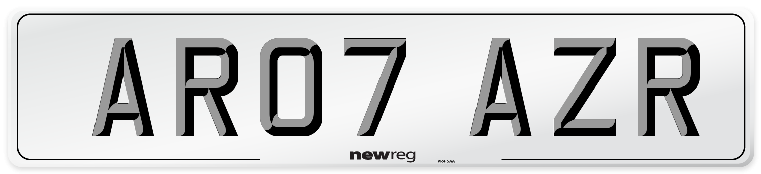 AR07 AZR Number Plate from New Reg